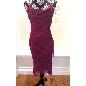 Y2K City Triangles Purple Sleeveless Burnout Mesh Dress Dark Fairy Whimsigoth